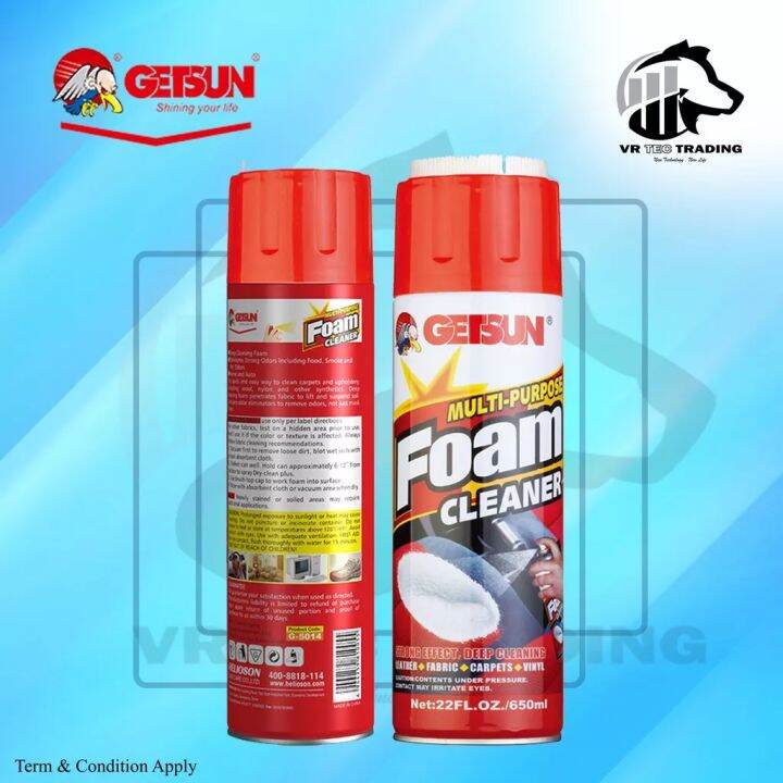 Getsun Multipurpose Foam Cleaner 650ml Lazada