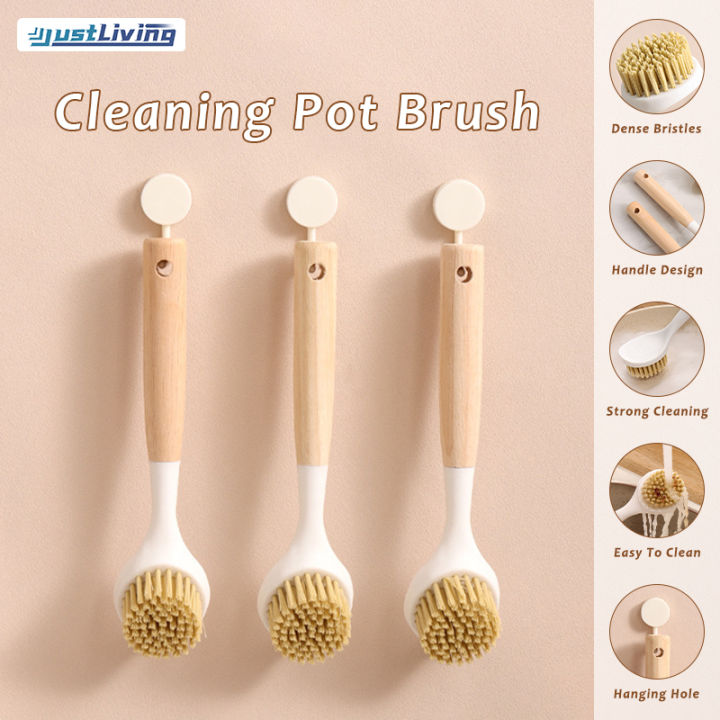 Sink brushes wooden handle