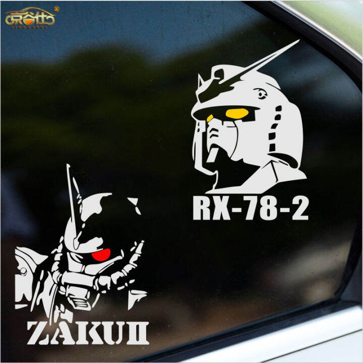 Anime Gundam Zaku Hollow Car Stickers Gundam Mobile Warrior Mech