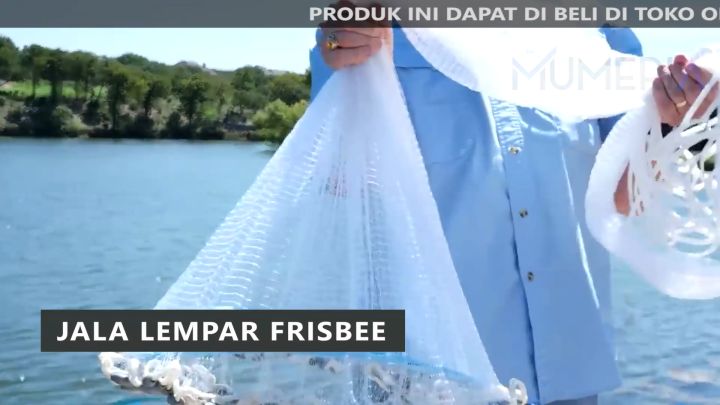 Jaring Mesh Frisbee Pancing Jala Lempar Penangkap Ikan Udang