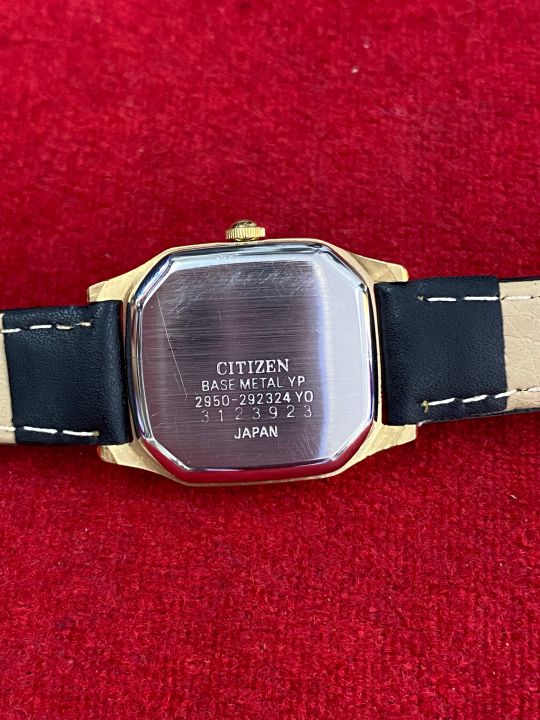 citizen-riviere-quartz-ตัวเรือนทองชุบ-นาฬิกาผู้หญิง-มือสองของแท้