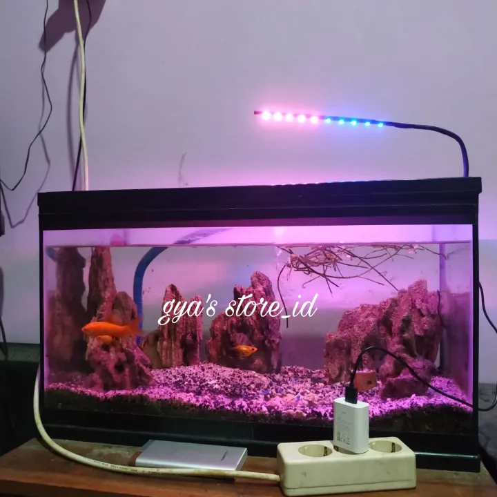 Lampu Aquarium Lampu Aquascape 10 Mata Led Smd Kombinasi Pink Biru ...