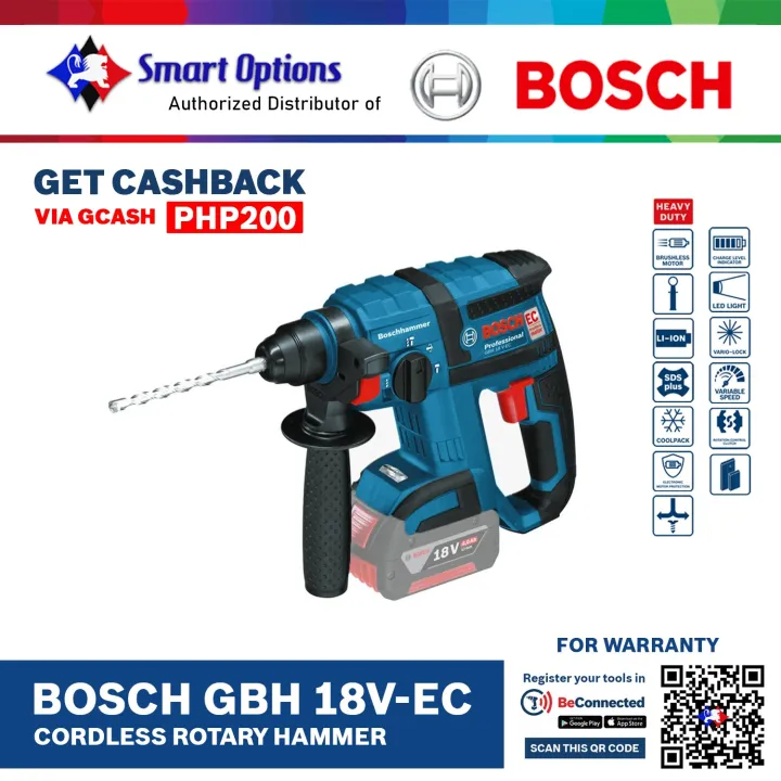 Bosch GBH 18vEC Cordless Rotary Hammer Lazada PH