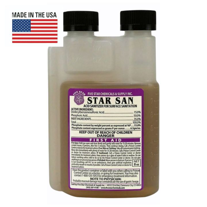 น้ำยา-star-san-ขนาด-8-ออนซ์-น้ำยาล้างทำความสะอาด-ฆ่าเชื้อ-โดยไม่ต้องล้างออก