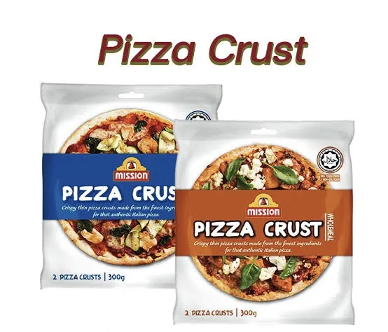 Mission Pizza Crust Wholemeal 2 Piece, 300g. พิซซ่า ครัสท์ โฮลวีท 2แผ่น ...