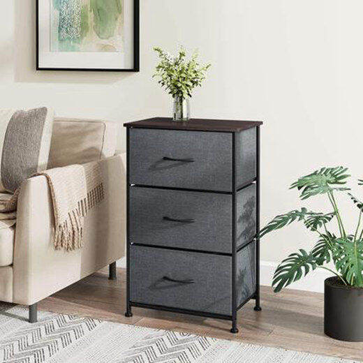 Multi-layer Steel Wood Drawer Storage Cabinet Wardrobe Simple Bedside ...