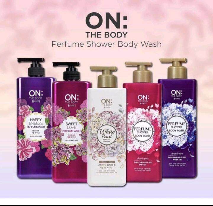 on-the-body-perfume-shower-white-pearl-classic-pink-violet-dreamthe-face-shop-ออน-เดอะ-บอดี้หลายกลิ่น