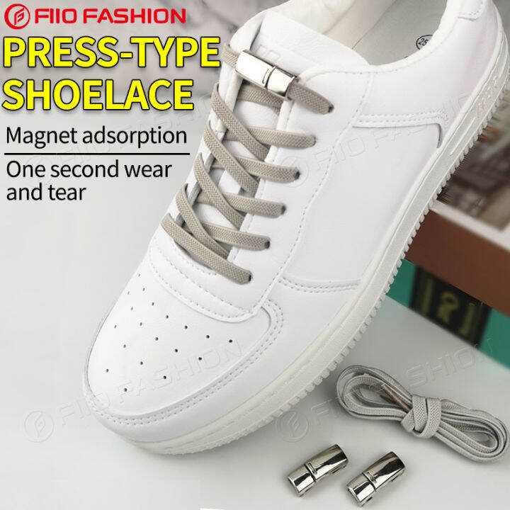B&Q No Tie Elastic Lock Laces, Stretch Long Colored Shoe Laces For Sneakers Kids Adults Boots Canvas