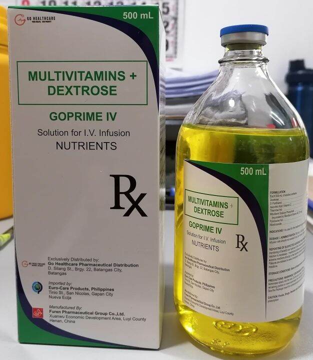 Multivitamins+Dextrose 500ml Solution for IV Drip Go Prime Lazada PH