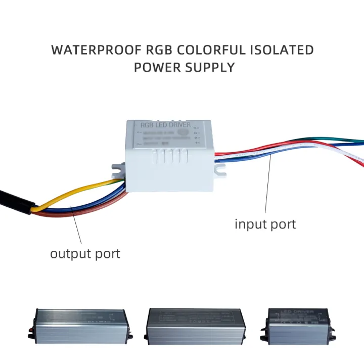 Constant Current RGB LED Power Supply IP65 Waterproof Isolated LED