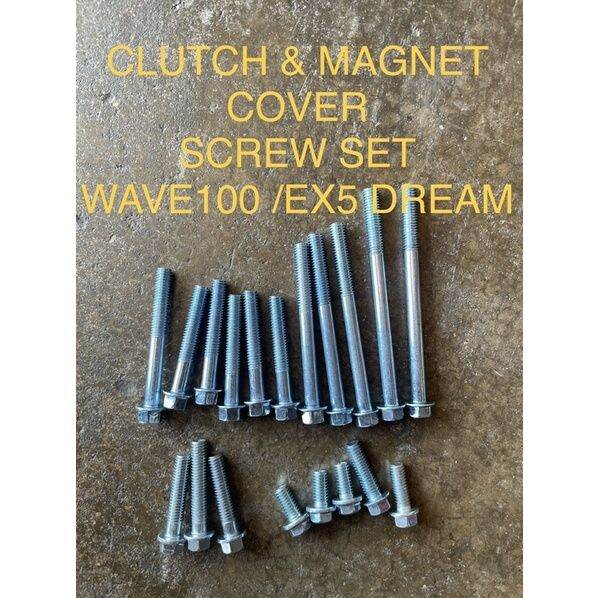 & CLUTCH COVER SCREW BOLTS SET OEM FOR EX5 DREAM WAVE100 Lazada