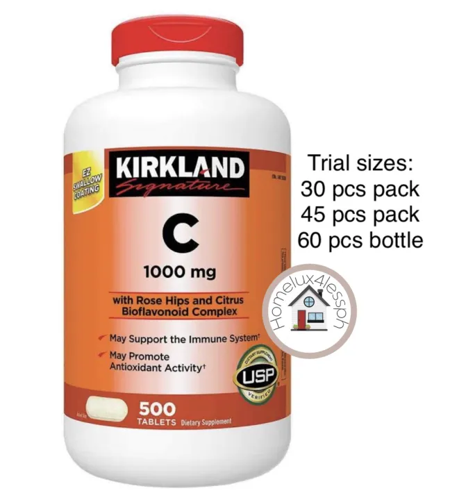 Kirkland Vitamin C 1000mg with Rosehips, 60 pieces Lazada PH