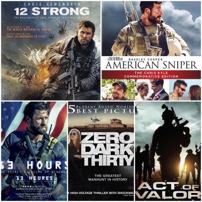 DVD หนังสงคราม-แอคชั่น มัดรวม 5 เรื่องดัง ☆13 Hours☆AmericanSniper☆ActOfValor☆12Strong☆ZeroDarkThirty #แพ็คสุดคุ้ม