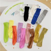 พร้อมส่ง1-12ปีถุงเท้า ผ้าร่องไม่หนาสไตล์เด็กเกาหลี Korean childrens socks candy color cute socks