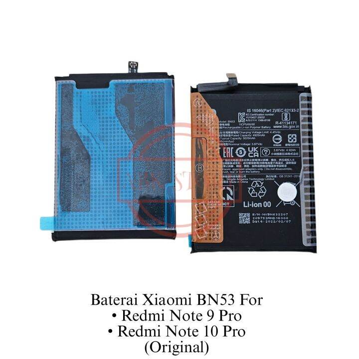 Baterai Bn53 Xiaomi Redmi Note 9 Pro Battery Xiaomi Redmi Note 10 Pro Bn53 Original Lazada 1148