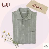 เสื้อเชิ้ต GU มือสองของเเท้   Color : ครีม(ลาย) ผ้า : นิลิน Size : L ออ : 42’ ยาว : 29’ ตำหนิ : ไม่มี ?สินค้าส่งหลังจากสั่ง 1 วันนะคะ?? #skshop