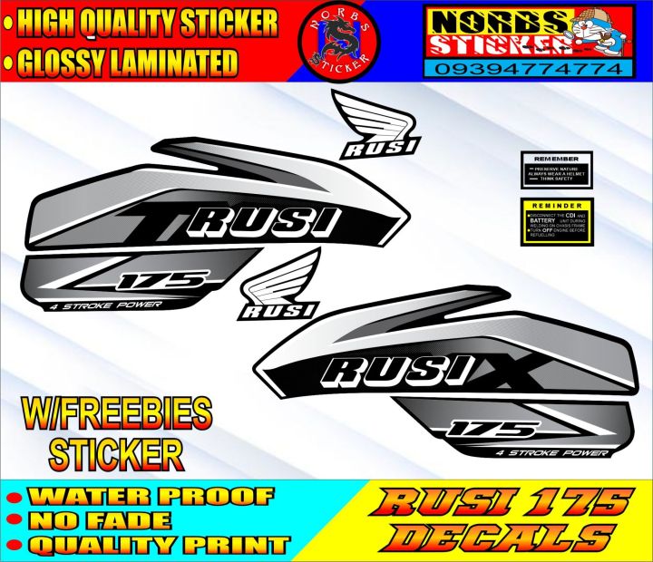 Rusi 175 Sticker Decals W Freebies Lazada Ph