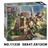 Lego building blocks Jurassic dinosaur 75936 Tyrannosaurus Rexs roaring boys put together building block toys