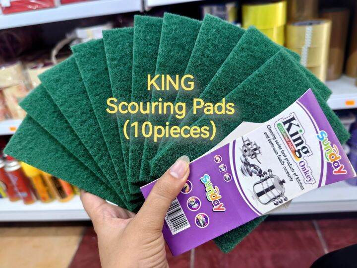 10pcs/pack King Scouring Pads Scrubbing Pads Lazada PH