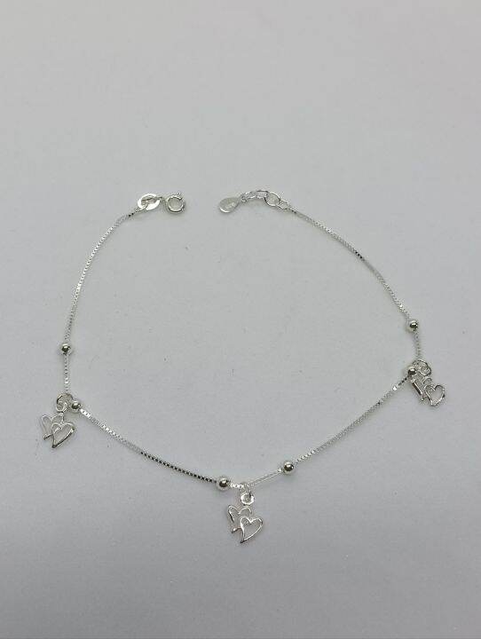 CS LEGIT ORIGINAL 92.5 ITALY SILVER ANKLETS 9 INCHES Lazada PH