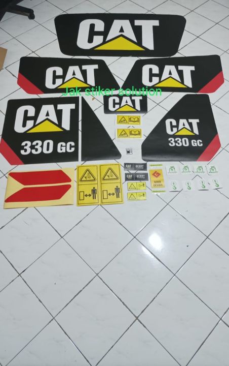 Stiker Cat 330gc Sticker Alat Berat Excavator Caterpillar Lazada Indonesia 8956