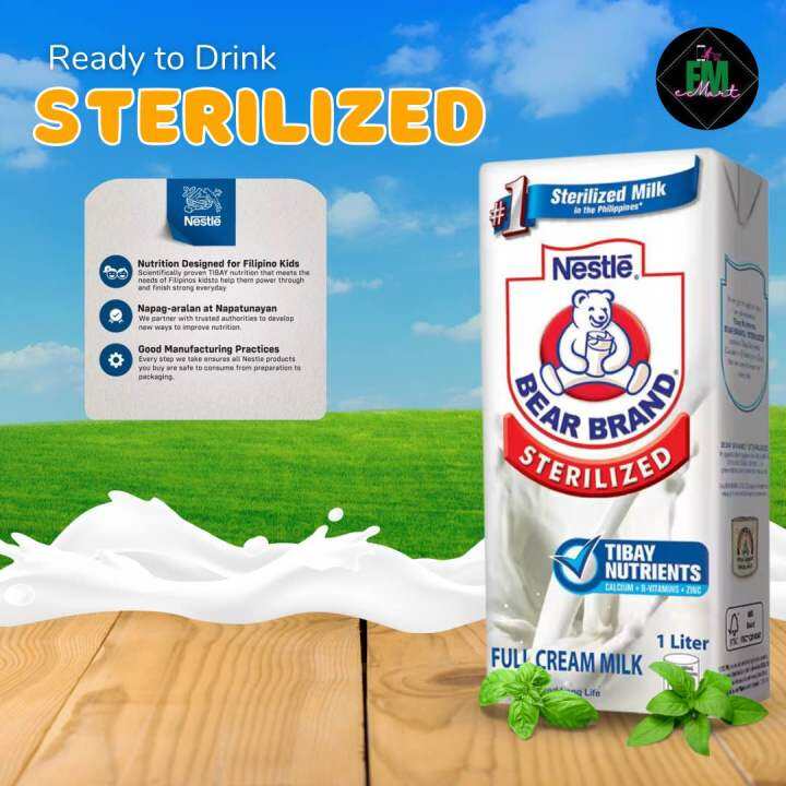 Bear Brand Sterilized UHT Milk 1L The #1 Milk in the Philippines ...