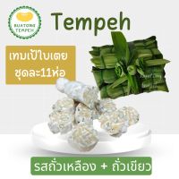 บัวตองเทมเป้สดใบเตยเจ้าแรก หอมอร่อย เทมเป้2สหาย รสถั่วเหลือง+ถั่วเขียว Tempeh Fresh จำนวน11 ห่อ ห่อละ 60 กรัม  #เจ มังสวิรัติ   ❤️ใบเตยผ่านกระบวนการล้างทำความสะอาดอย่างดี