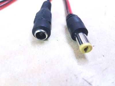 สาย DC ผู้-เมียหัว 5.5*2.5mm.ยาว21cm 1คู่ DC Connector Jack 5.5×2.5mm male+female 1pair