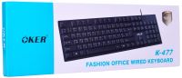 คีบอด คีย์บอร์ด คีย์บอร์ดคอมพิวเตอร์ OKER K-477 FASHION OFFICE WIRED KEYBOARD USB