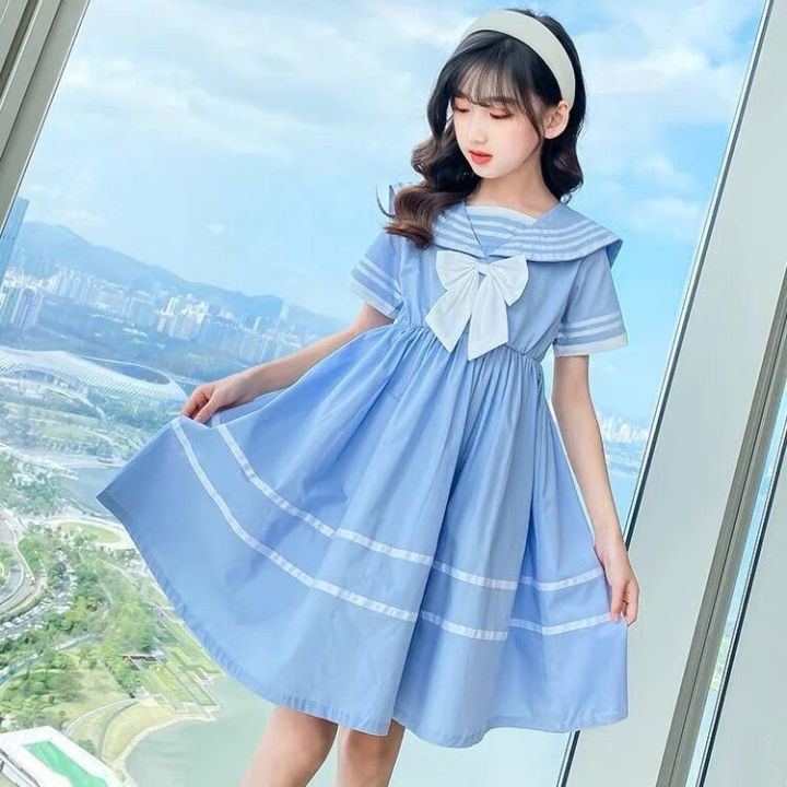Mua Có sẵn Váy đầm trẻ em phong cách Hàn Quốc dễ thương Váy chấm bi cổ  hoa siêu kute  160 chiều cao 145155cm tại EASYKIDS  Tiki