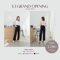 Pescape- Aileen pants กางเกงขายาวเอวสูง ทรงกระบอก รูดซิปขาขึ้นลงได้