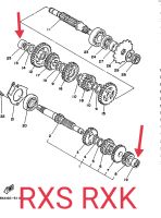 ลูกปืนแกนเกียร์ ลูกปืนราวเกียร์ RXS RXK TZR VR งานอย่างดีใช้เป็นอะไหล่ทดแทนของเก่า