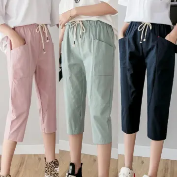 Buy Casual Womens Capri Pants, Linen Trousers, 3/4 Linen Pants