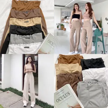 Dropship Solid Bowknot Loose Pencil Pants; Mature High Stretch High Waist  Pants For Spring & Fall to Sell Online at a Lower Price | Doba