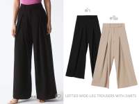 LEFTIES กางเกงทรงขากว้าง WIDE-LEG TROUSERS WITH DARTS