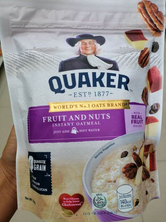 Quaker fruits and nuts instant oatmeal 350g Lazada PH