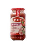 (Free shipping) Leggos Bolognese with Bacon, Chunky Tomato &amp; Herbs 500 g เลกโกส์ ซอสราดพาสต้า สกาเก็ตตี้ รสโบโลญเนส เบคอน ผสมมะเขือเทศและสมุนไพร 500 กรัม