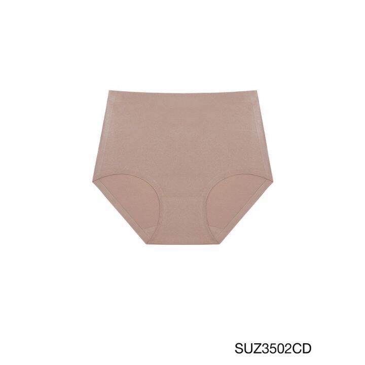 sabina-กางเกงชั้นใน-ทรง-half-waist-รุ่น-panty-zone-รหัส-suz3502-สีดำ-และสีเนื้อเข้ม-เอวสูง