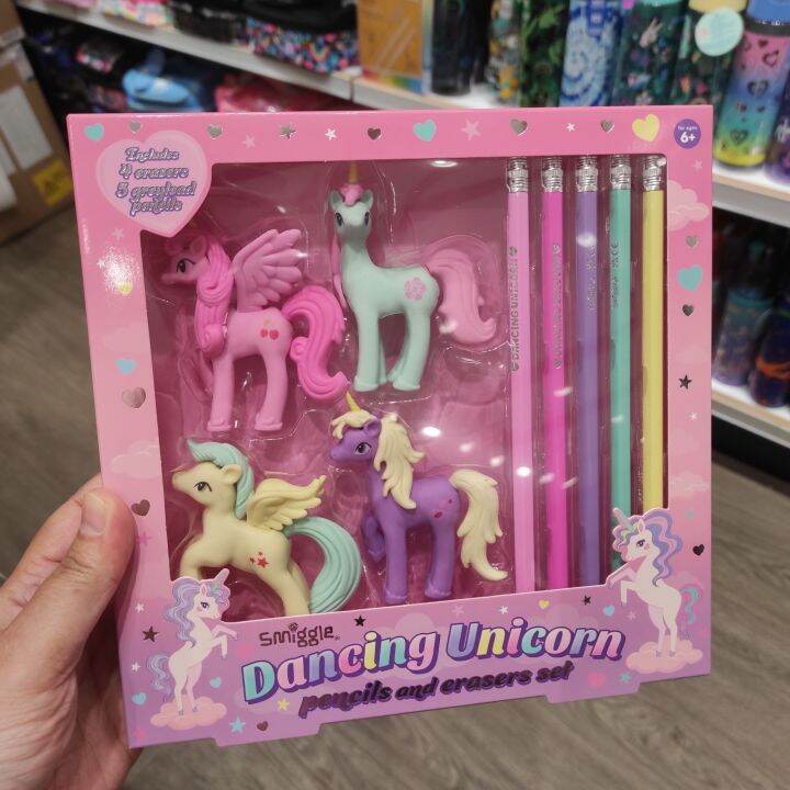 SMIGGLE Stationery Pencil & Eraser Set Lazada