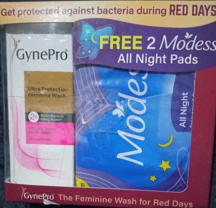 Gynepro feminine wash 60 ml with modess napkin Lazada PH