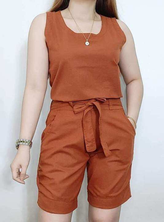 TERRY: TERNO SHORT, SLEVEELESS OOTD, Smart casual, Fit Small to Large ...