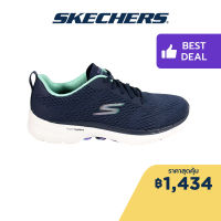 Skechers สเก็ตเชอร์ส รองเท้าผู้หญิง Women GOwalk 6 High Energy Walking Shoes - 124619-NVAQ Air-Cooled Goga Mat Dual-Density, Hyper Pillar Technology, Machine Washable, Ortholite, Ultra Go, Vegan