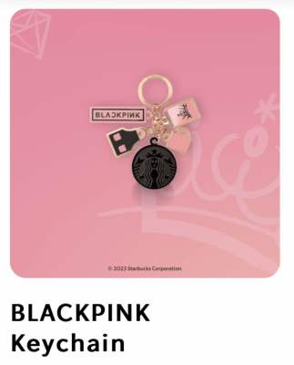 พวงกุญแจ สตาร์บัคส์ แบล็คพิงค์ 2023 Keychain Starbucks Blackpink 2023