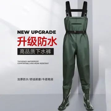 UNISEX Waterproof Fishing Thickening Half-body PVC Waders Pants