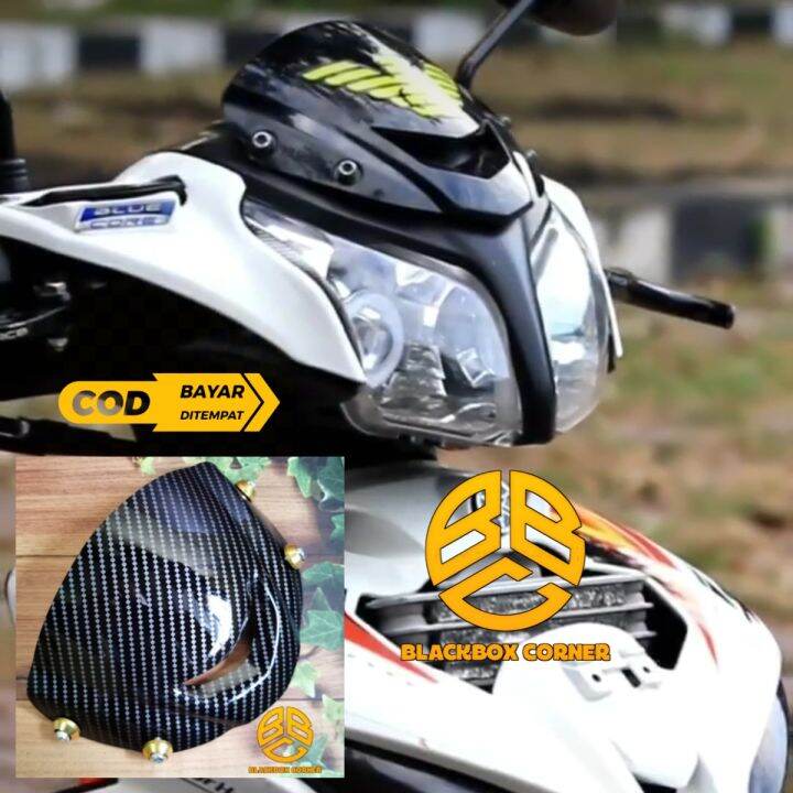 VISOR CARBON YAMAHA JUPITER Z1 TAHUN 2012 SAMPAI SEKARANG WINDSHIELD