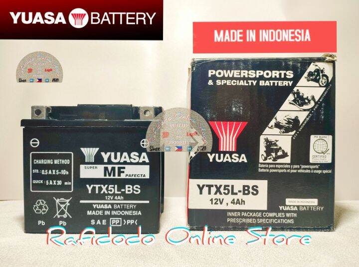 Yuasa Battery Ytx5l Bs 12v 4ah Maintenace Free Battery Best For Suzuki Raider 150 Lazada Ph 2785