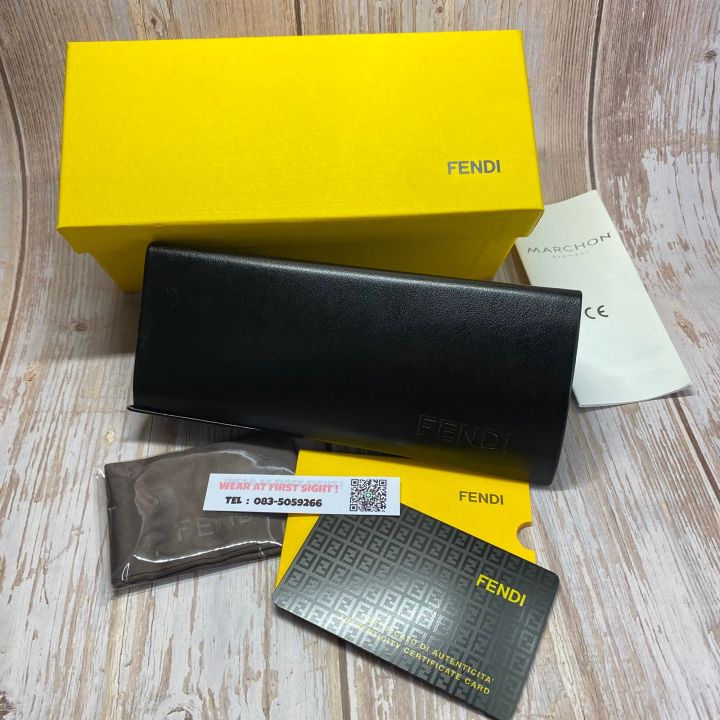 แว่นตากันแดด-fendi-ของแท้100-รุ่น-fs5282-001-black-yellow-รับประกันศูนย์1ปี