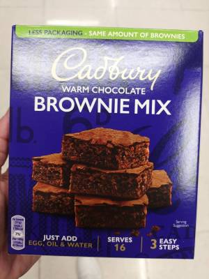 Cadbury Vhocolate Brownie Mix 350g.แป้งสำเร็จรูปสำหรับทำบราวนี่รสช็อคโกแลต 350 กรัม