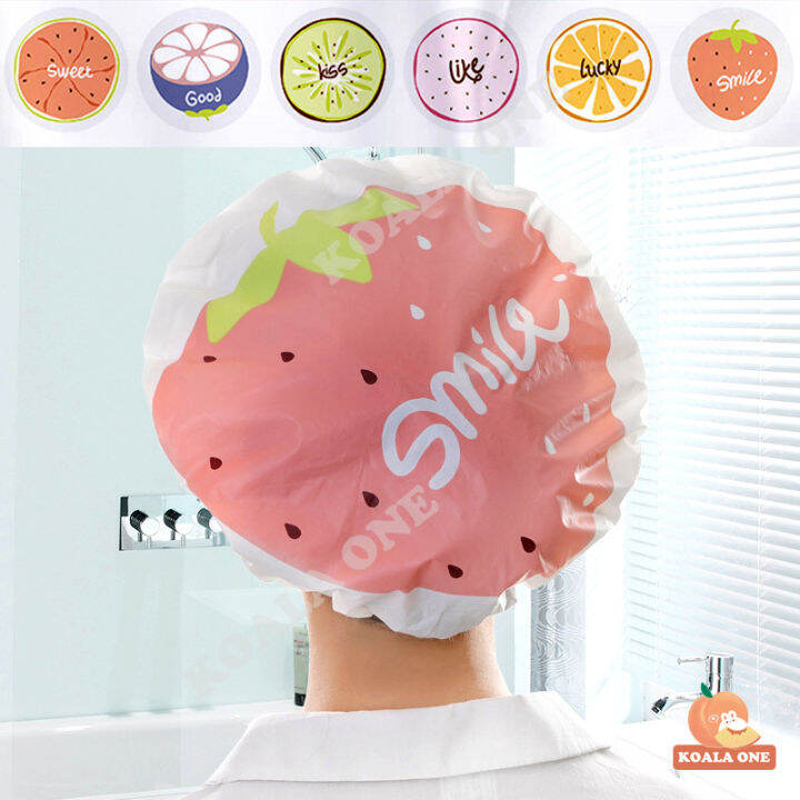 หมวกอาบน้ำ Shower cap หมวกคลุมผมอาบนำ้ หมวกกันน้ำ หมวกคลุมผม พร้อมส่ง
