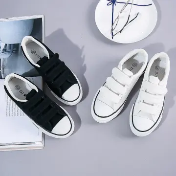 White high top hot sale velcro sneakers